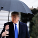 Illustration for article titled President Face-Skin Doesn’t Match His Neck-Skin Calls Impeachment Hearings a ‘Big Time Hoax’